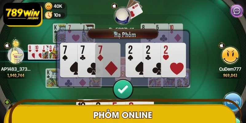 Phỏm Online còn có tên gọi khác tại Việt Nam là Tá Lả