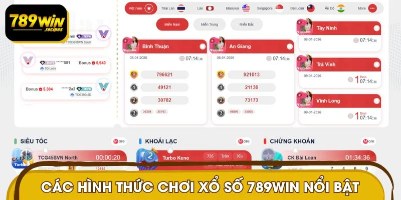Các hình thức chơi xổ số 789WIN nổi bật hiện nay